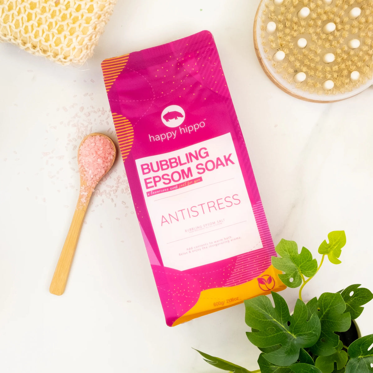 Anti-Stress Bubbling Bath Soak - Happy Hippo